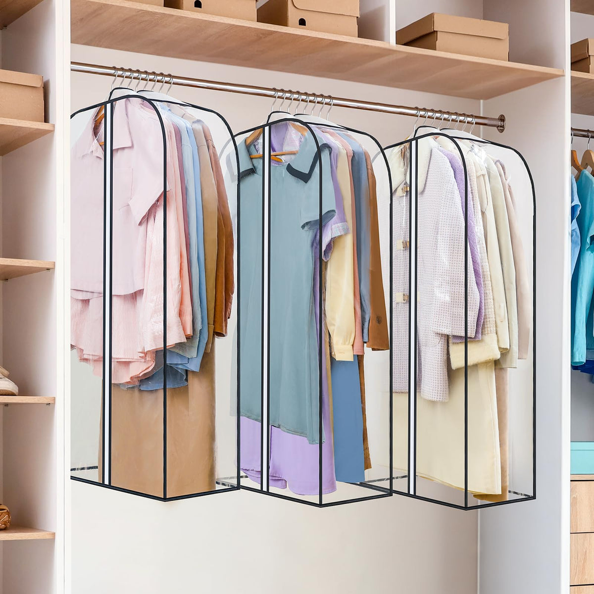 LANDNEOO wardrobe organization for suits and dresses keeps closets tidy.