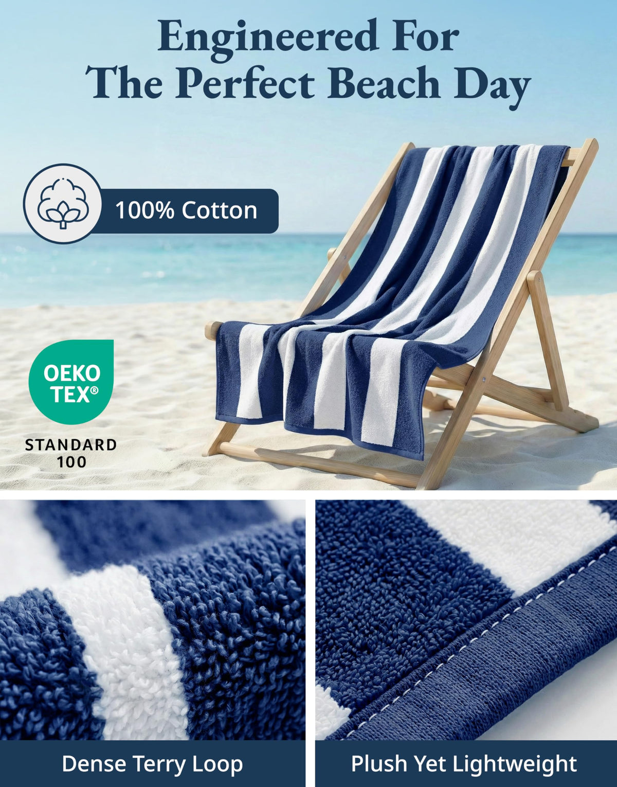 LANE LINEN absorbent quick-dry towel ready for beach trips and travel.
