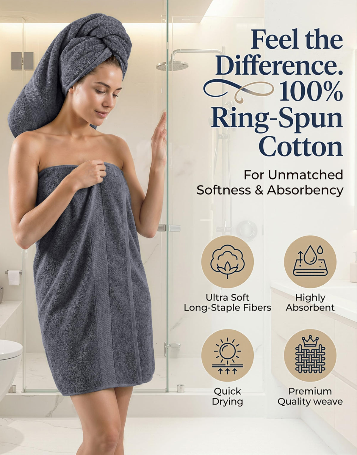 Lane Linen bath sheets 35x66 image highlights plush softness and hotel-like comfort.