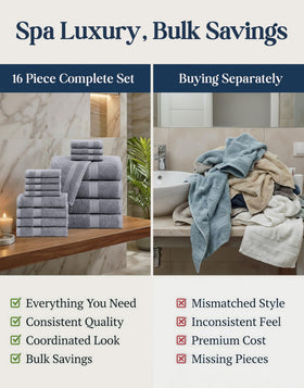Lane Linen bath towels offering full-body coverage with generous sizing.