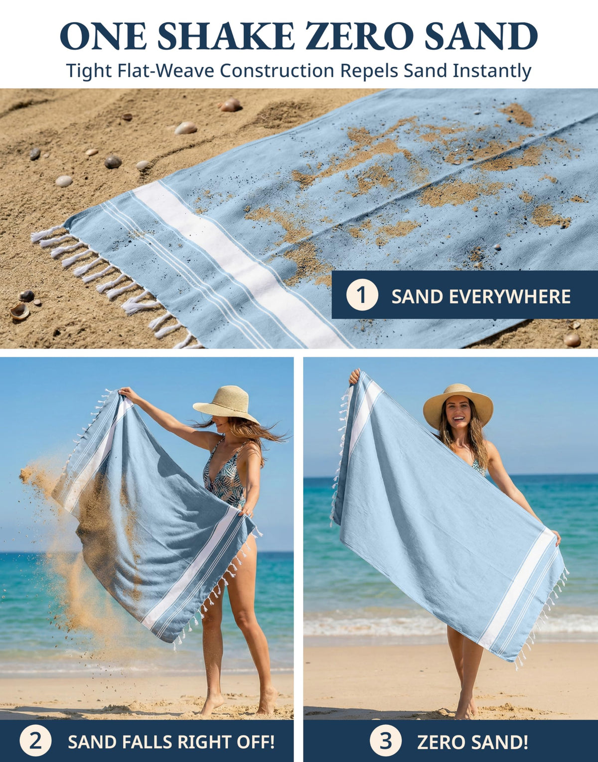 Lane Linen multipurpose towel as sarong, yoga mat, or picnic blanket.