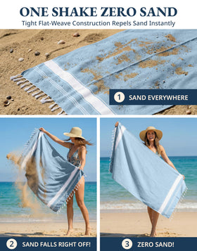 Lane Linen multipurpose towel as sarong, yoga mat, or picnic blanket.