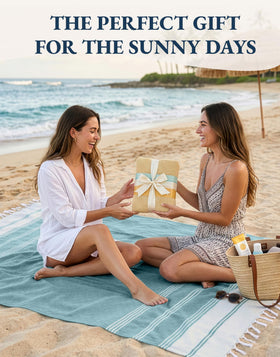 Lane Linen beach towel for absorbent, versatile lounging and drying.
