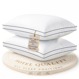 LANE LINEN standard 20x26 pillow pair on a neatly dressed bed