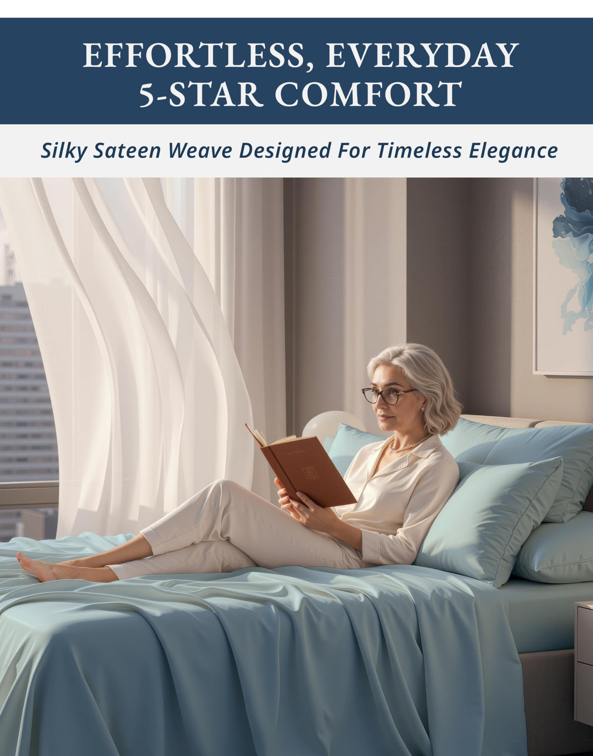 LANE LINEN breathable cooling fabric helps comfortable nights during warm seasons