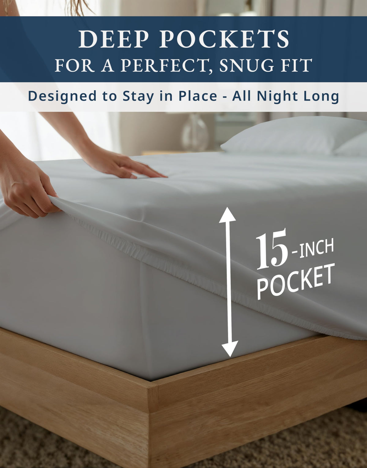 Lane Linen breathable Egyptian cotton promotes airflow for cooler nights.