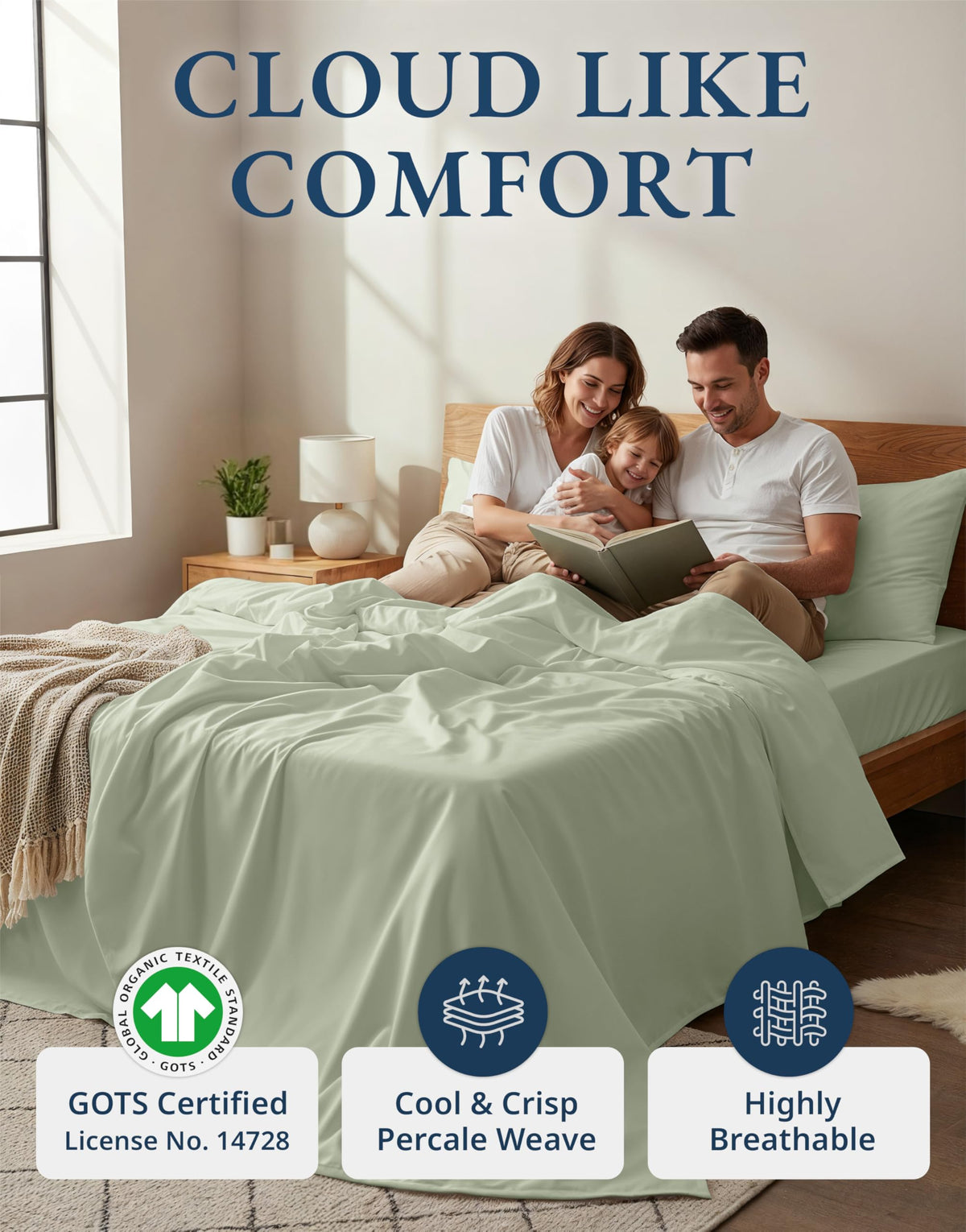 Lane Linen California King fitted sheet with deep pockets fits 8-15 inches
