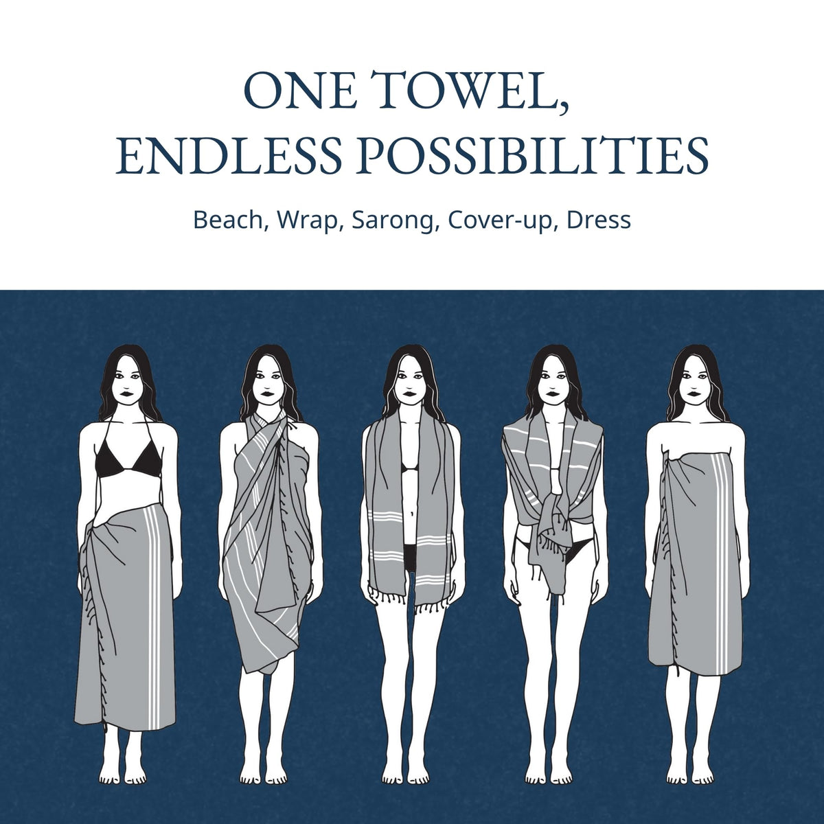 LANE LINEN care instructions make washing and drying simple.