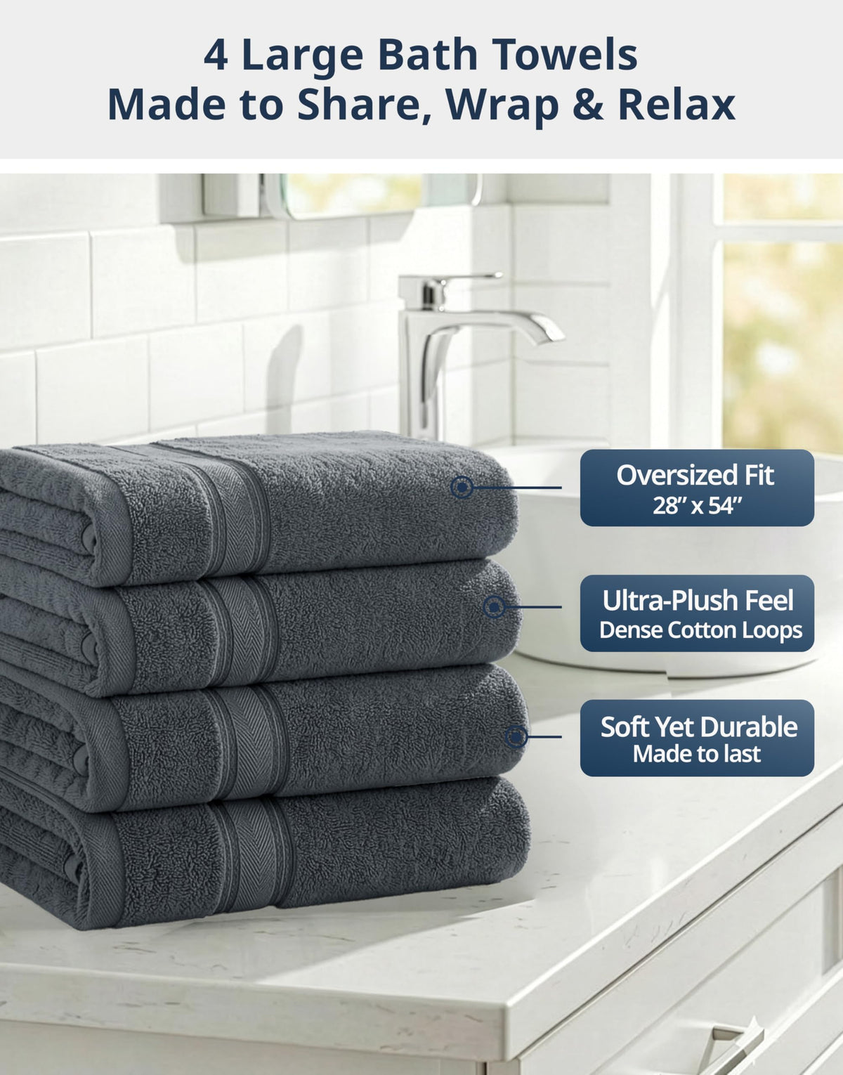 Lane Linen cloud-soft towel set delivers hotel-like comfort at home.
