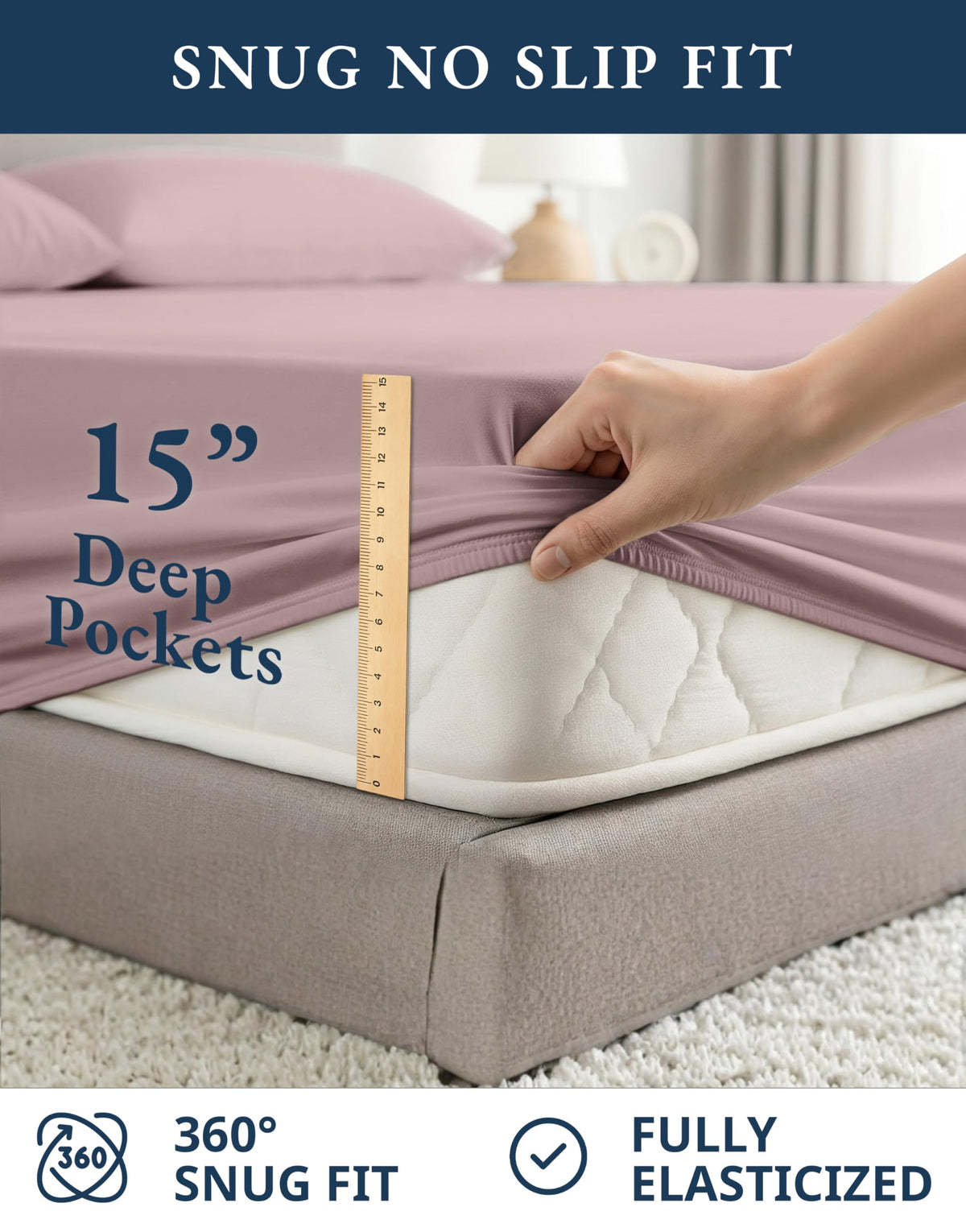 Lane Linen lilac color option adds soft color to room décor.