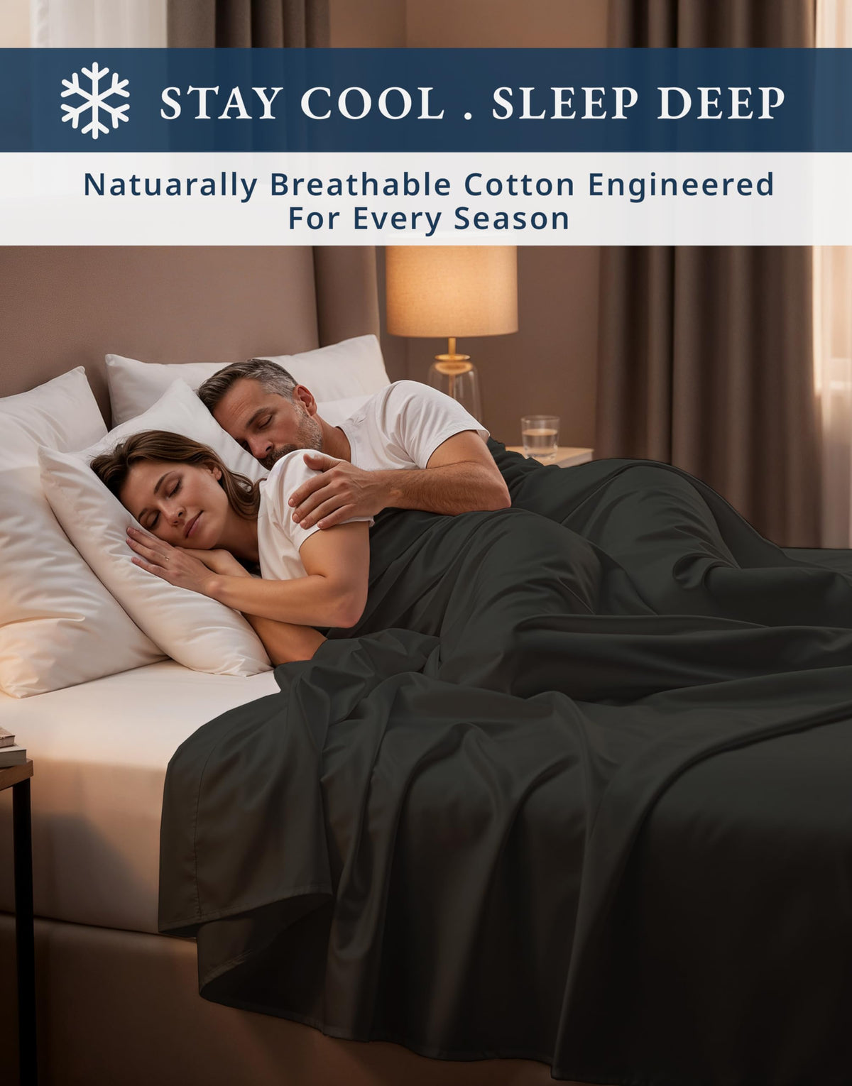 Lane Linen cooling breathable cotton ideal for warm nights