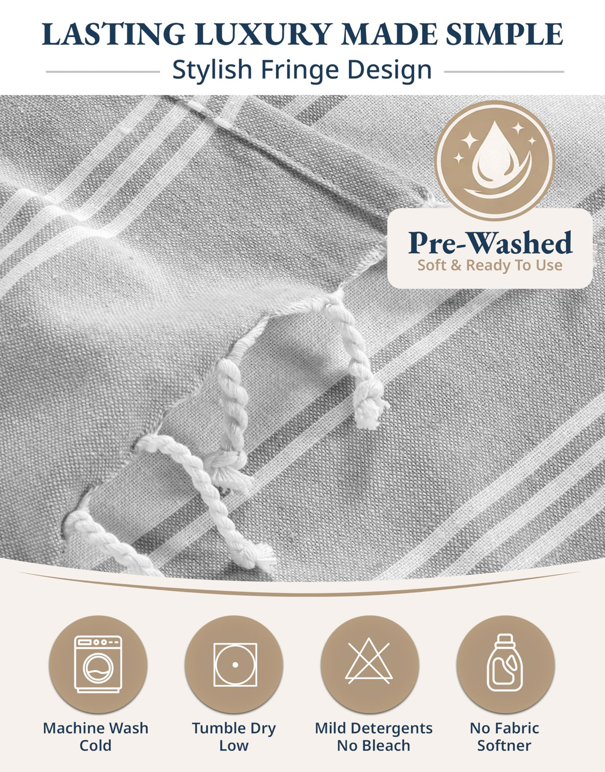 Lane Linen durable fabric withstands frequent beach and pool use.