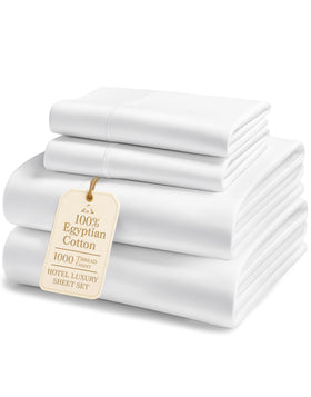 Lane Linen Egyptian cotton sheets for queen set showing premium softness and durability