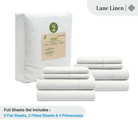 LANE LINEN fitted sheet 54x75 with 15-inch pocket for secure mattress fit