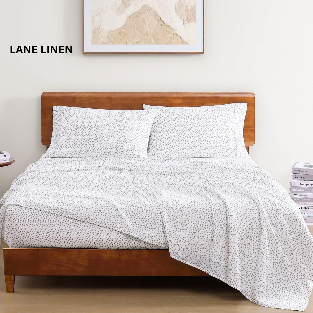 LANE LINEN fitted sheet 54x75 with 15-inch deep pocket and elastic