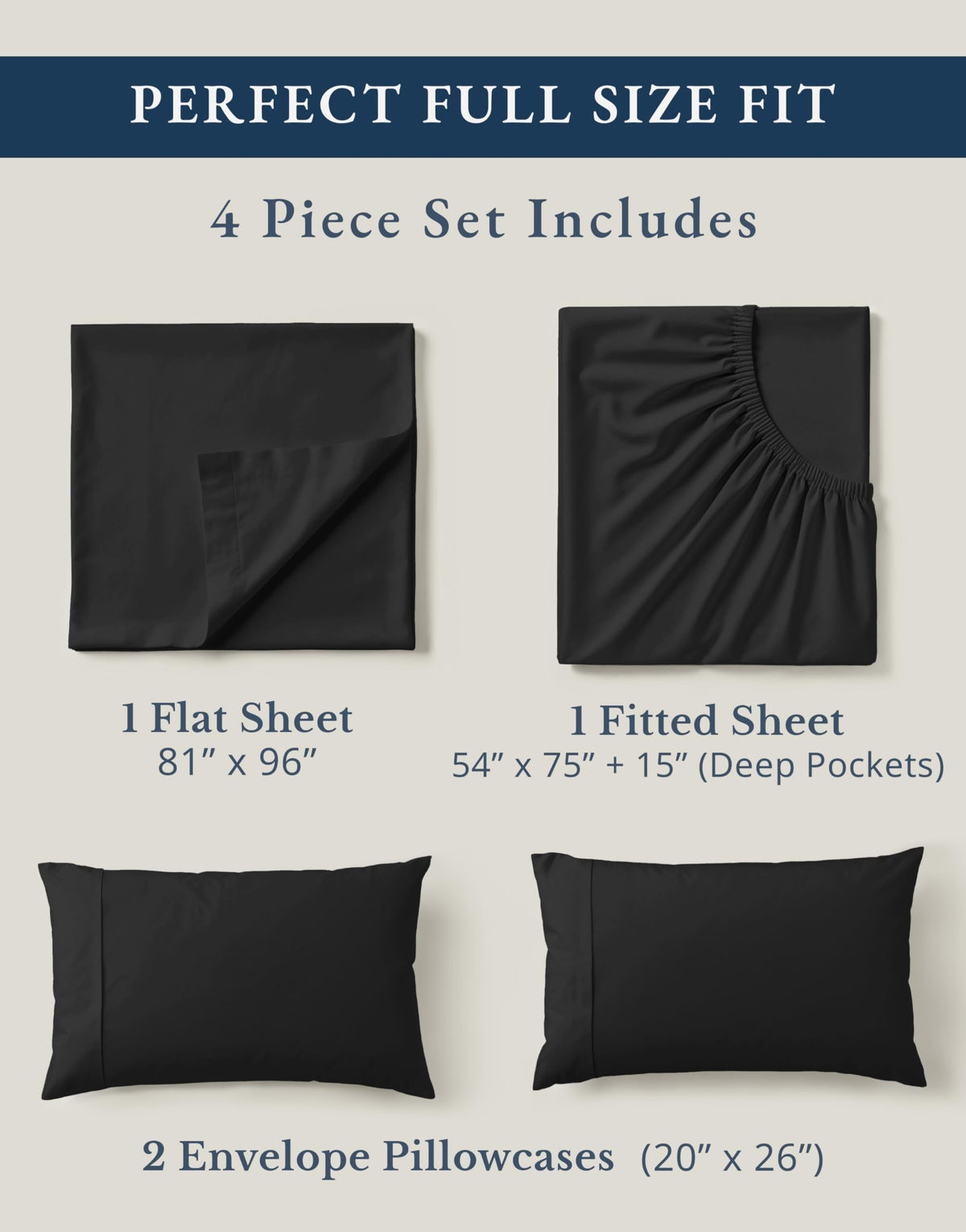 LANE LINEN fitted sheet deep pocket 8-15in ensures secure mattress fit.