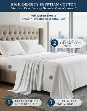Lane Linen full size flat sheet 85 by 100 inches for generous coverage.