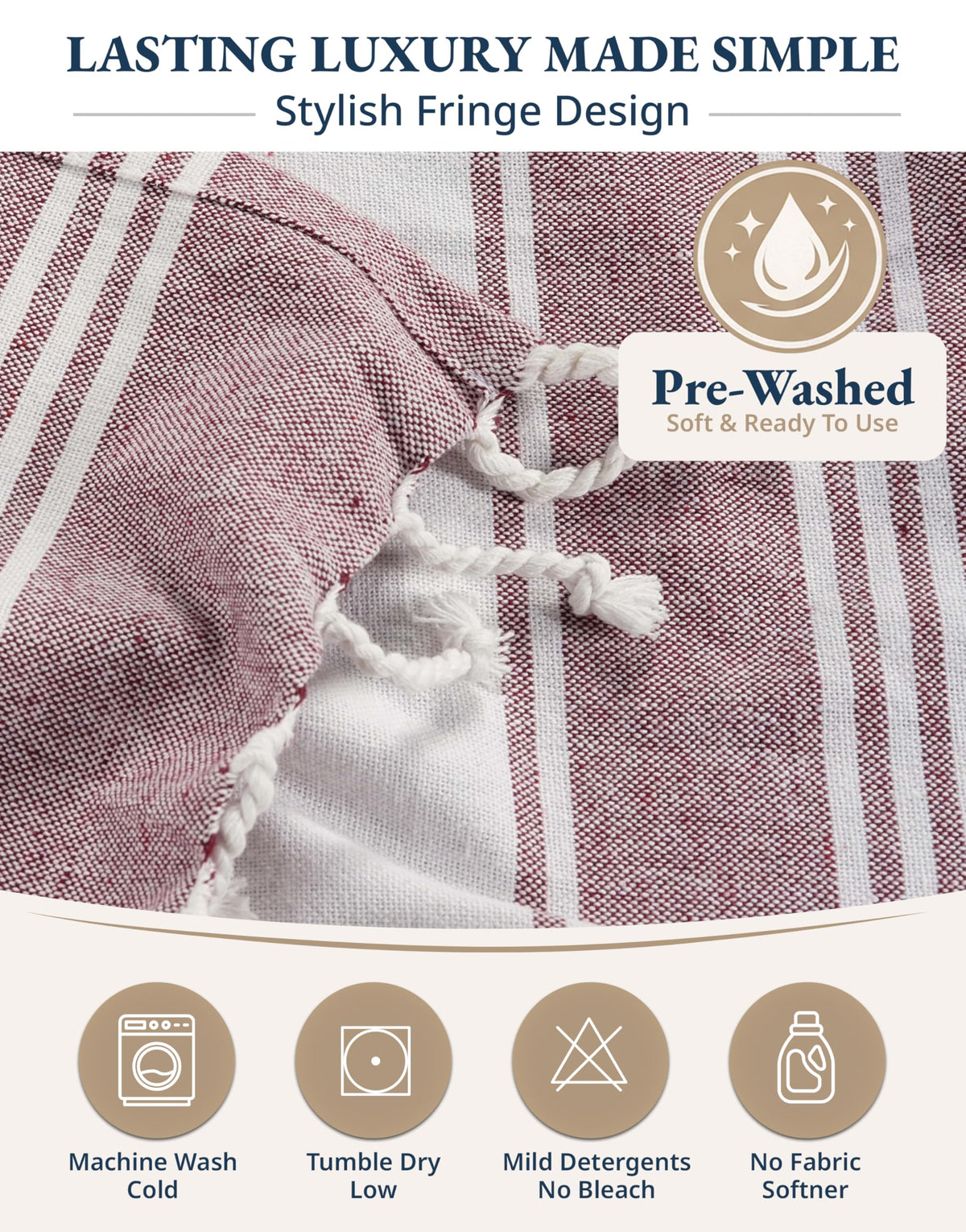 LANE LINEN gift-worthy towel set with hotel spa-grade softness.