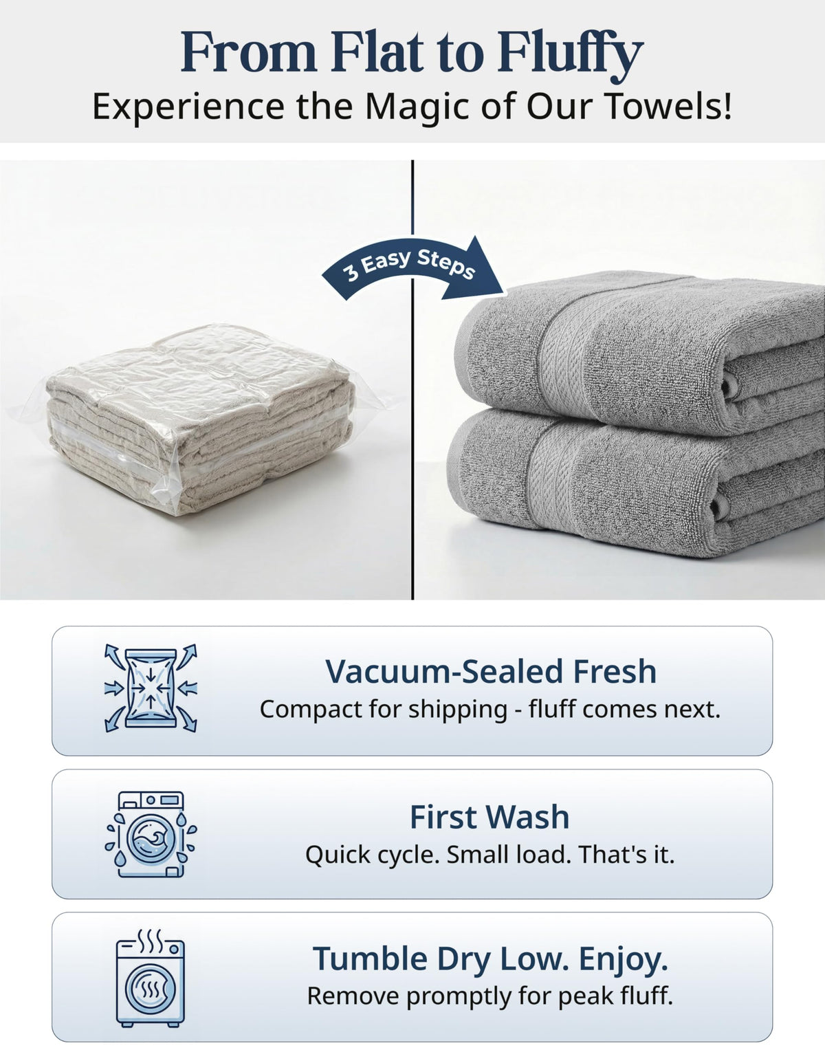 LANE LINEN hand towels 16x28 in grey for everyday drying
