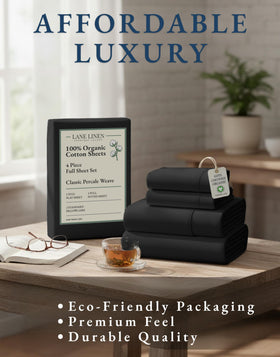 LANE LINEN hotel-quality feel close-up conveys refined softness.