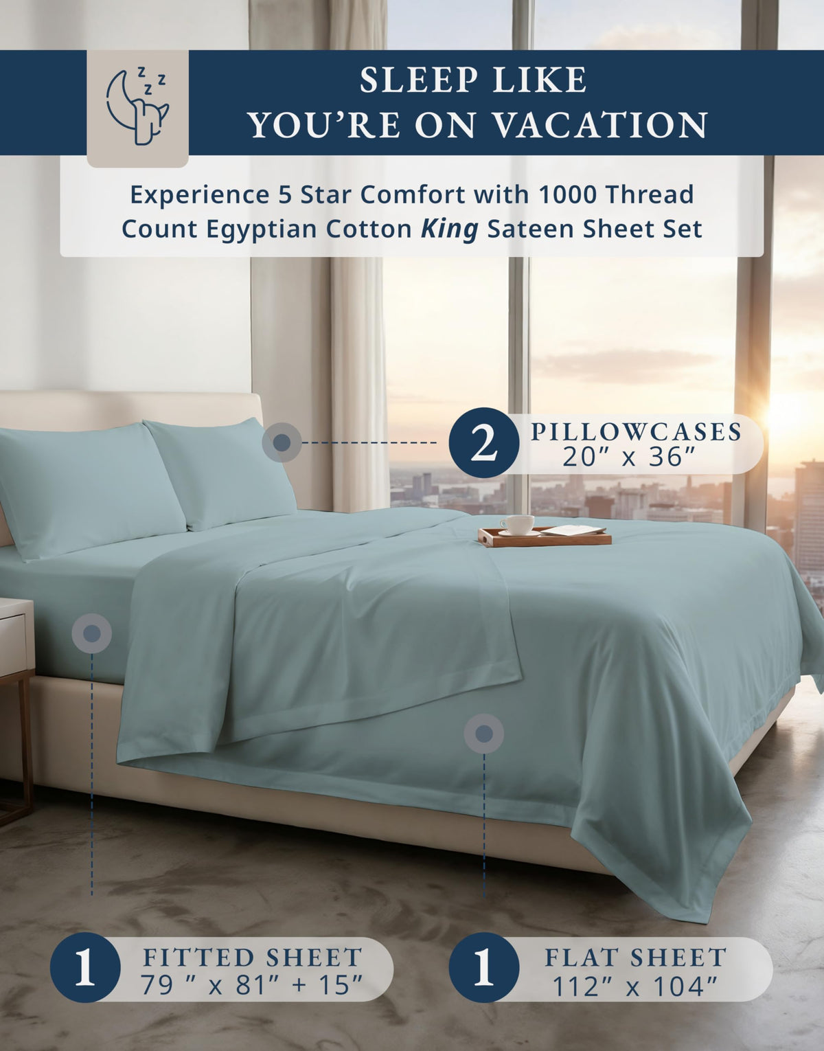 Lane Linen king fitted deep-pocket close-up highlights secure fit on thick mattresses.