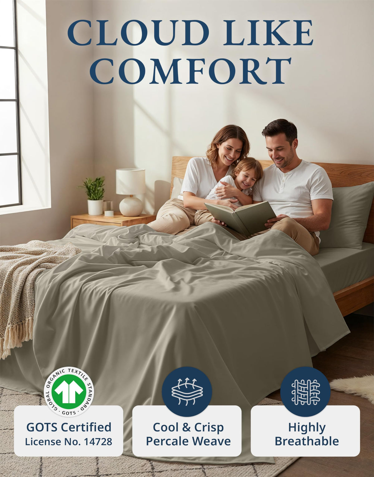 LANE LINEN king fitted sheet features deep pockets for a secure, snug fit.