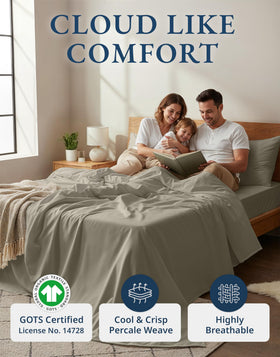 LANE LINEN king fitted sheet features deep pockets for a secure, snug fit.
