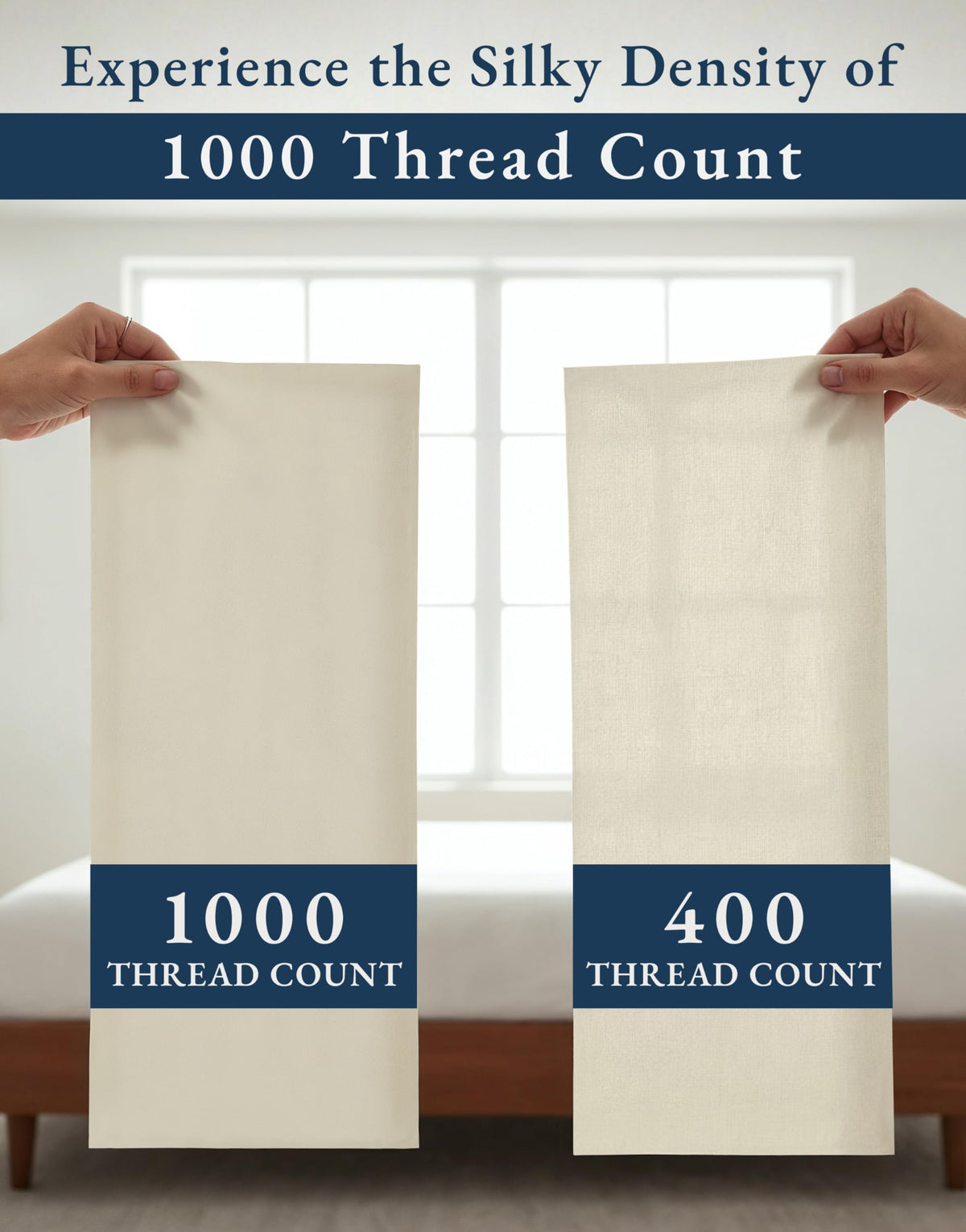 LANE LINEN king flat sheet in ivory drapes generously over the mattress.