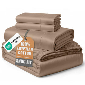 Lane Linen king fitted sheet with a 16-inch deep pocket for a secure fit.