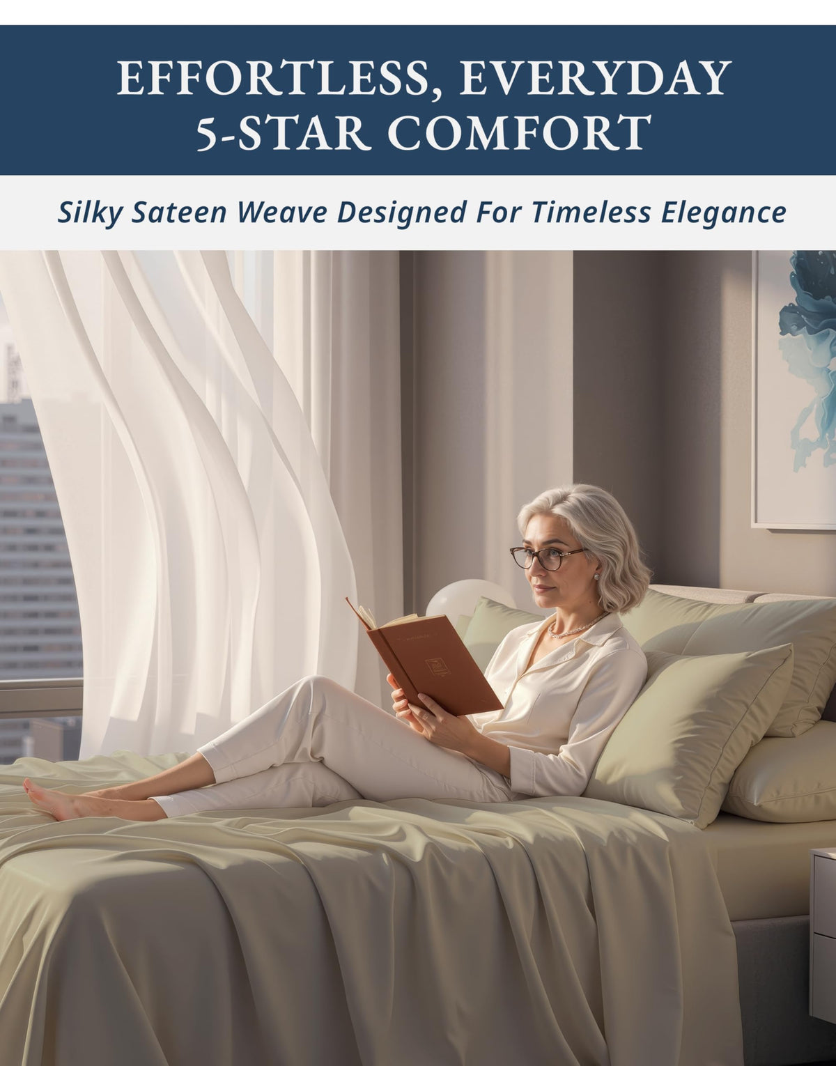 LANE LINEN king pillow covers complete the ensemble with crisp styling.