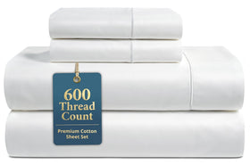 Lane Linen king sheets set: luxurious 600TC cotton with silky sateen finish