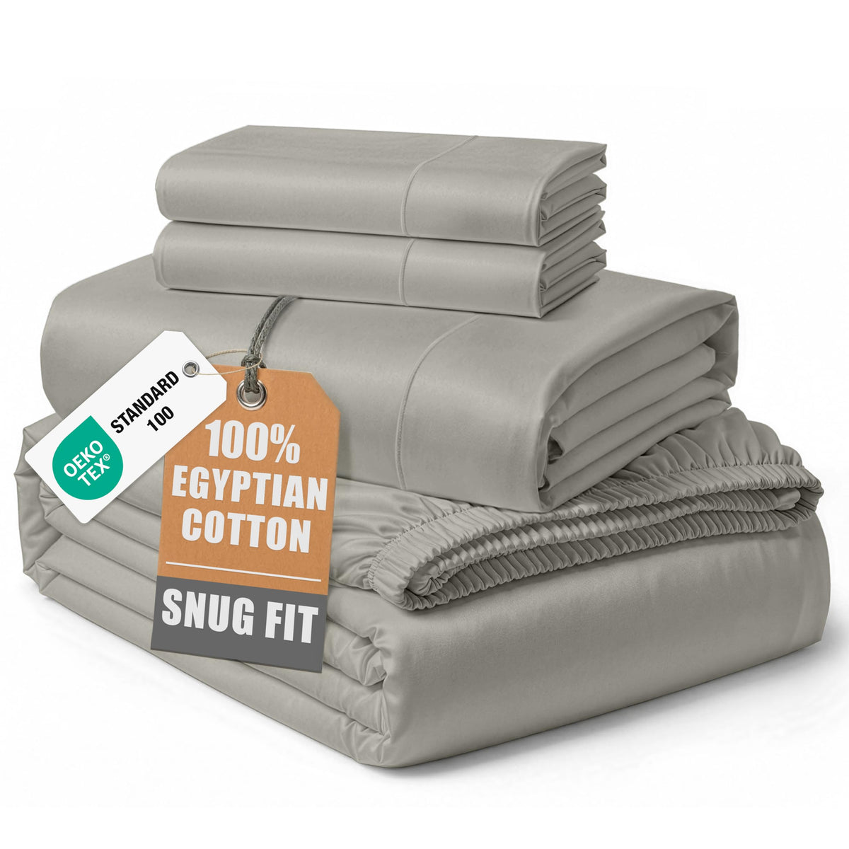 Lane Linen king-size sheets in silky sateen weave for luxurious nights.