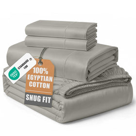 Lane Linen king-size sheets in silky sateen weave for luxurious nights.