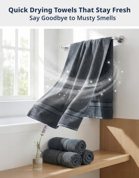 Lane Linen towels stay soft and absorbent through many laundry cycles.
