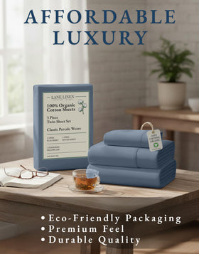 Lane Linen mercerized cotton close-up emphasizes enhanced sheen and durability.