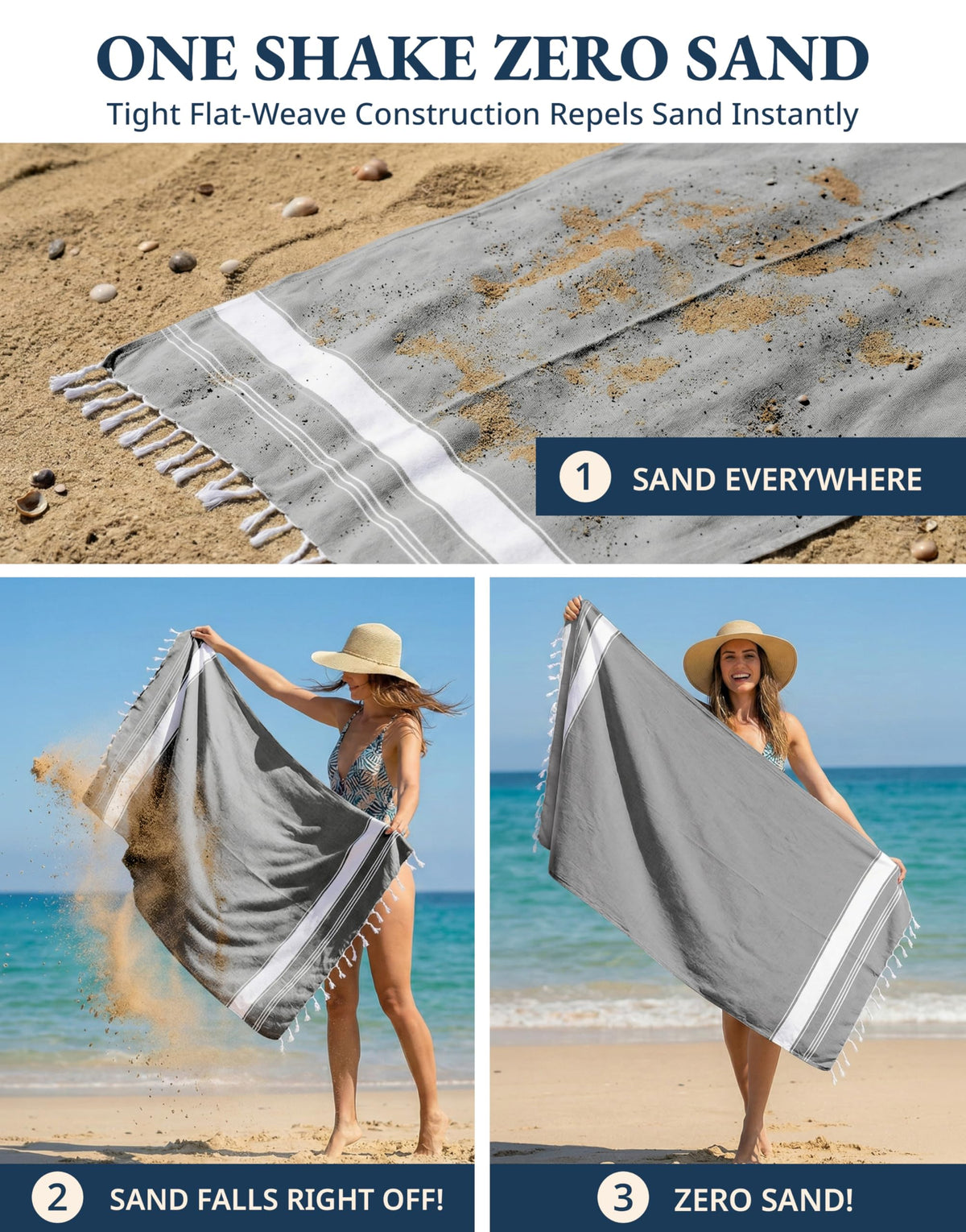 Lane Linen multipurpose towel serves as sarong, blanket, or yoga mat anywhere.