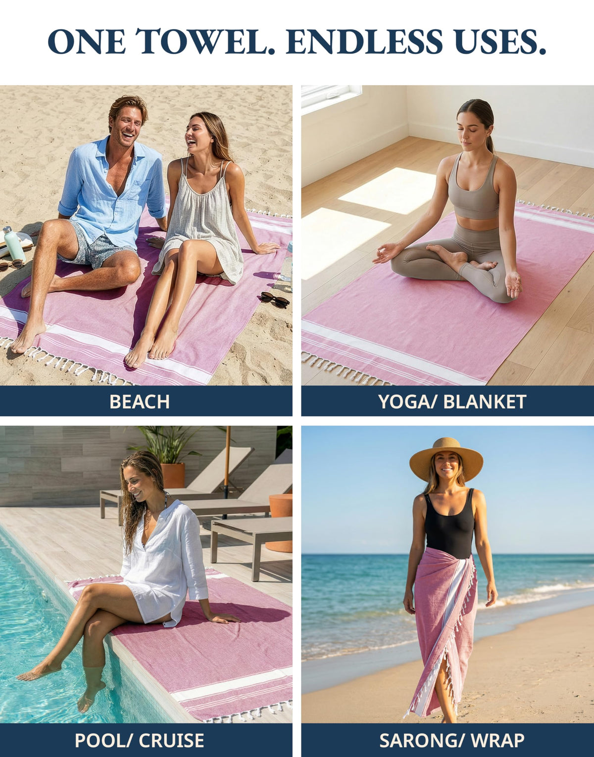 Lane Linen multipurpose towel in outdoor camping picnic scenario.