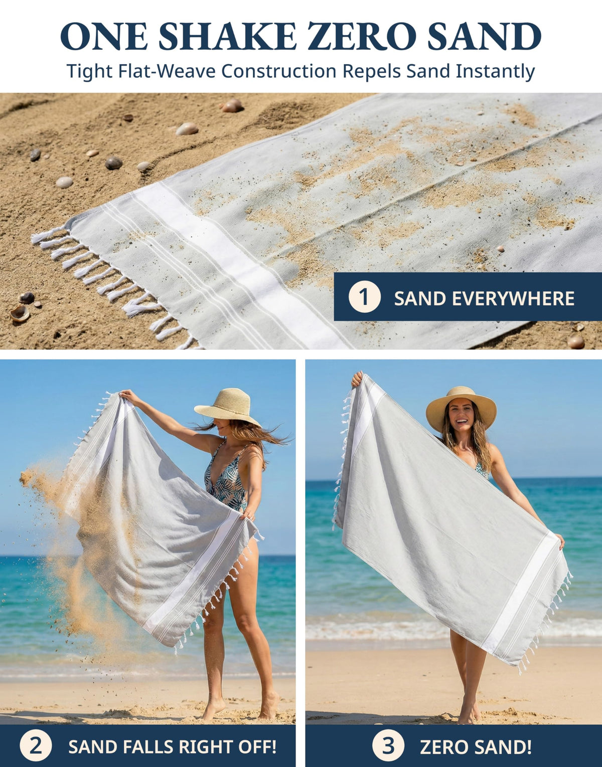 Lane Linen multipurpose towel usable as pareo, yoga mat, or picnic blanket