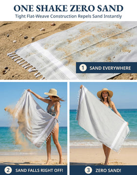 Lane Linen multipurpose towel usable as pareo, yoga mat, or picnic blanket