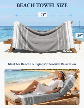 LANE LINEN Multipurpose Towel as sarong or yoga blanket.
