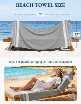 Lane Linen multi use towel doubles as a sarong or picnic blanket.
