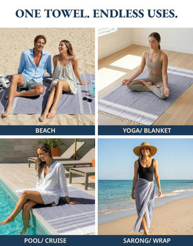 Lane Linen multiuse towel used as sarong during picnic