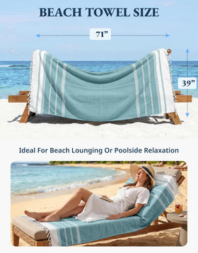 Lane Linen multiuse towel draped as a sarong for easy cover-up