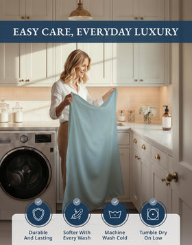 Lane Linen OEKO-TEX packaging uses reusable bag for sustainability.