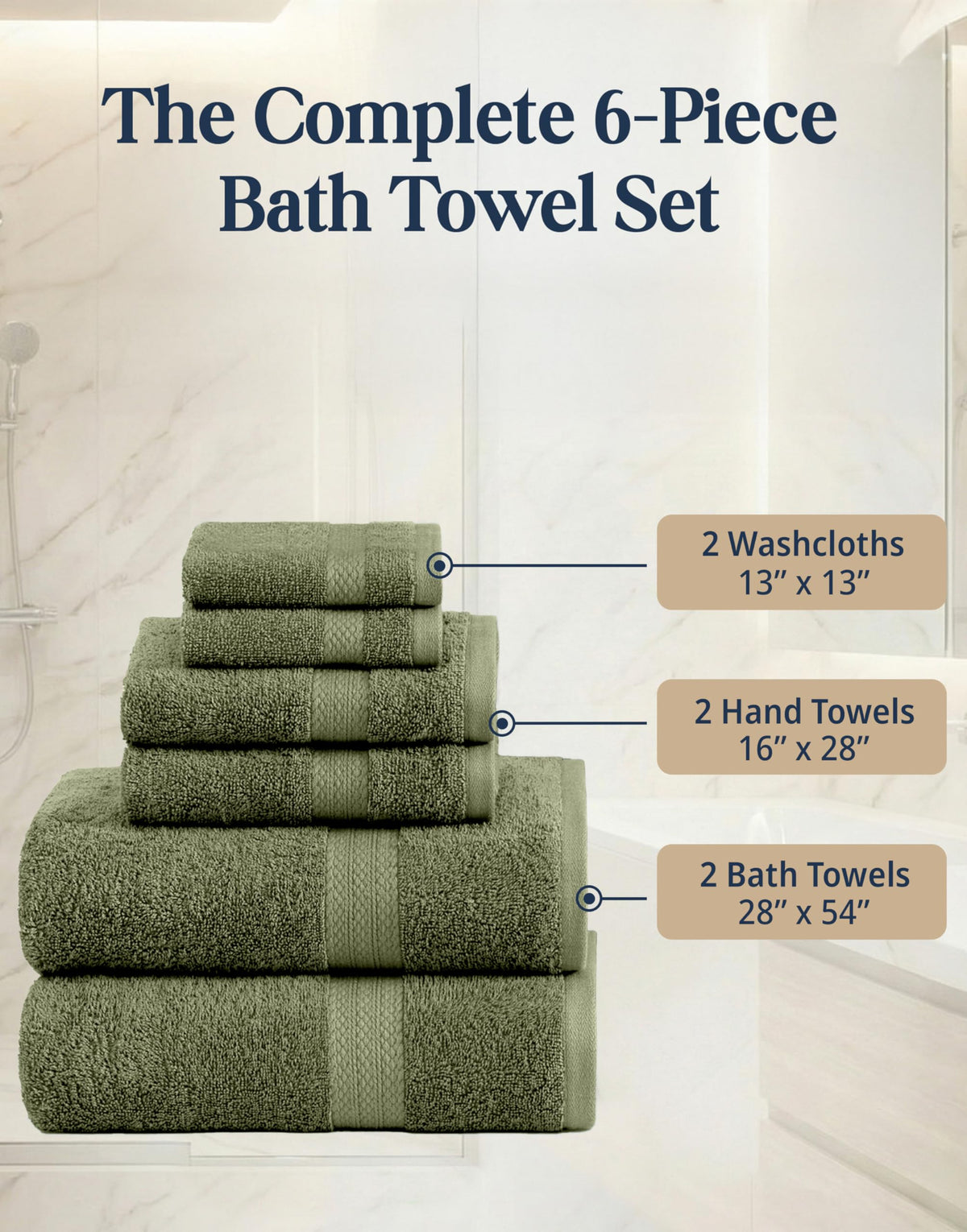 Lane Linen oil-green washcloth 13x13 inches for gentle cleansing.
