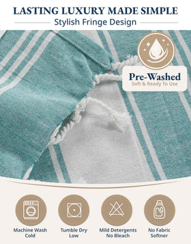 Lane Linen oversized 39x71 towel spread on sunlit sand