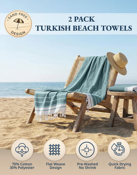 LANE LINEN oversize 39x71 towel: quick-dry, travel-friendly for beach outings.