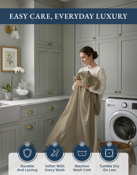 LANE LINEN packaging uses reusable cotton bag for eco-friendly gifting.