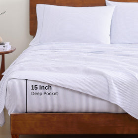 Lane Linen percale weave close-up, showcasing hotel-quality crispness.
