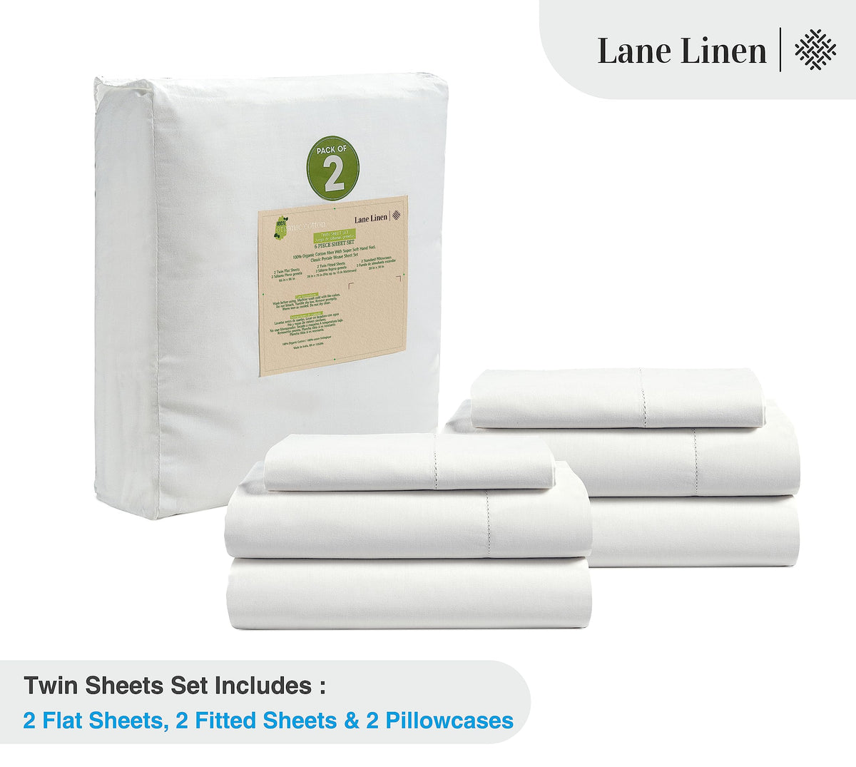 LANE LINEN percale weave closeup—crisp, breathable texture ideal for warm nights